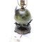 Lampe de Bureau Mid-Century avec Globe Patiné et Motif Oiseau de Ystad-Metall, Suède, 1930s 9