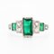 Vintage Rubin & Diamant Ring, 1920er 1
