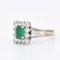 Vintage Smaragd & Diamant Ring, 1970er 8