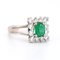 Vintage Smaragd & Diamant Ring, 1970er 3