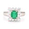 Vintage Smaragd & Diamant Ring, 1970er 1