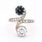 Belle Époque Toi et Moi Diamant & Saphir Ring, 1890er-1910er 1