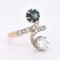 Belle Époque Toi et Moi Diamant & Saphir Ring, 1890er-1910er 3