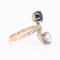 Belle Époque Toi et Moi Diamant & Saphir Ring, 1890er-1910er 4