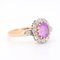 Belle Époque Ring mit Saphir und Diamant in Rosa, 1890er-1910er 3