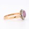 Belle Époque Ring mit Saphir und Diamant in Rosa, 1890er-1910er 4