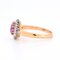 Belle Époque Ring mit Saphir und Diamant in Rosa, 1890er-1910er 8