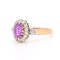 Belle Époque Ring mit Saphir und Diamant in Rosa, 1890er-1910er 9