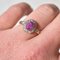 Belle Époque Ring mit Saphir und Diamant in Rosa, 1890er-1910er 11