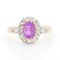 Belle Époque Ring mit Saphir und Diamant in Rosa, 1890er-1910er 1
