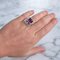 Art Deco Cocktailring mit Amethyst und Diamanten, 20. Jahrhundert 3
