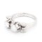 Toi et Moi Ring, 18 Karat Gold, Platin und Diamanten, 20. Jahrhundert, Platin 6