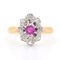Belle Époque Rubin & Diamant Ring, 1890er-1910er 1