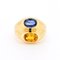 Vintage Doppelbandring aus 18 Karat Gold mit Gelbem und Blauem Saphir, 1980er 1