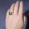 Vintage Doppelbandring aus 18 Karat Gold mit Gelbem und Blauem Saphir, 1980er 2