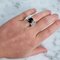 Art Deco Panzerring aus Gold, Saphir und Diamanten, 20. Jahrhundert 1