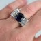 Art Deco Panzerring aus Gold, Saphir und Diamanten, 20. Jahrhundert 2