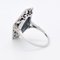 Sechseckiger Art Deco Saphir & Diamant Ring, 1920er 7