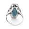 Sechseckiger Art Deco Saphir & Diamant Ring, 1920er 6