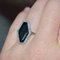 Sechseckiger Art Deco Saphir & Diamant Ring, 1920er 10