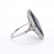 Sechseckiger Art Deco Saphir & Diamant Ring, 1920er 4