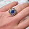 Vintage Saphir & Diamant Ring im Art Deco Stil, 1970er 10