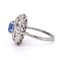 Vintage Saphir & Diamant Ring im Art Deco Stil, 1970er 8