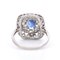 Vintage Saphir & Diamant Ring im Art Deco Stil, 1970er 6