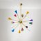 Vintage Sputnik Brass Chandelier, 1960s 2