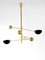 Italian Brass Adjustable Counterweight Lamp in the style of Stilnovo, 1960s 4