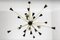 Italienischer Sputnik Kronleuchter aus Messing, 1950er 5