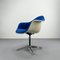Butaca Pac con carcasa de fibra de vidrio azul de Charles and Ray Eames para Vitra, Alemania, años 70, Imagen 1