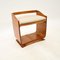 Art Deco Norwegian Elm and Leather Stool, 1930 1