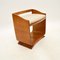 Art Deco Norwegian Elm and Leather Stool, 1930 3