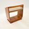 Art Deco Norwegian Elm and Leather Stool, 1930 5