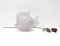 Figurine Poisson Scavo Vintage Rose en Verre, 1980s 3