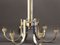 Art Deco Ceiling Light with 6 Arms and Opaline Glass Tulip Shades from Petitot 7