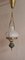 Vintage Hanging Lamp with Brass Frame and White Patterned Glass Shade, 1960s 6