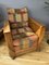 Art Deco Library Club Chair with Built-In Footstool, Cigar Tray and Shelves, 1930s 3