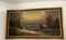 Paysage de montagne pittoresque avec maisons, années 40, peinture à l'huile sur toile, encadrée 9