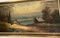 Paysage de montagne pittoresque avec maisons, années 40, peinture à l'huile sur toile, encadrée 14