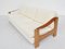 French Sofa in Open-Pore Beech and Leather by Pierre Chapo, 1968 6