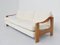 French Sofa in Open-Pore Beech and Leather by Pierre Chapo, 1968 1