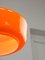 Mid-Century Modern Italian Orange Glass and Brass Pendant Lamp 10