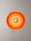 Mid-Century Modern Italian Orange Glass and Brass Pendant Lamp 11