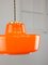 Mid-Century Modern Italian Orange Glass and Brass Pendant Lamp 7
