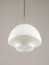Mid-Century Modern Italian Opaline Glass and Brass Pendant Lamp 15