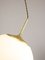 Mid-Century Modern Italian Opaline Glass and Brass Pendant Lamp 8