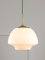 Mid-Century Modern Italian Opaline Glass and Brass Pendant Lamp 6