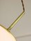 Mid-Century Modern Italian Opaline Glass and Brass Pendant Lamp 10